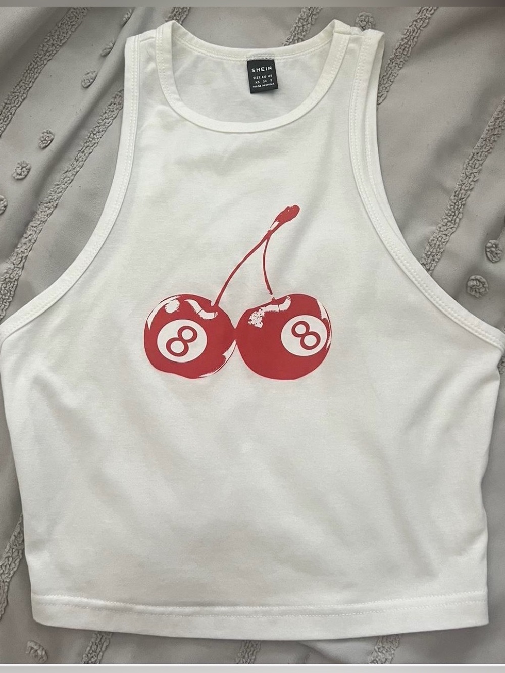 Red 8-Ball Cherry Graphic Tank